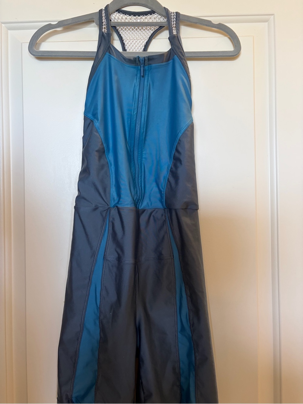 Blue Women's Active Shorts Romper - Sporty High-Waist Fit - Picture 5 of 6